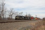 NS 4780 and 4660 take a stack train west